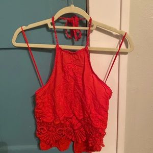 URBAN OUTFITTERS halter tie open back top